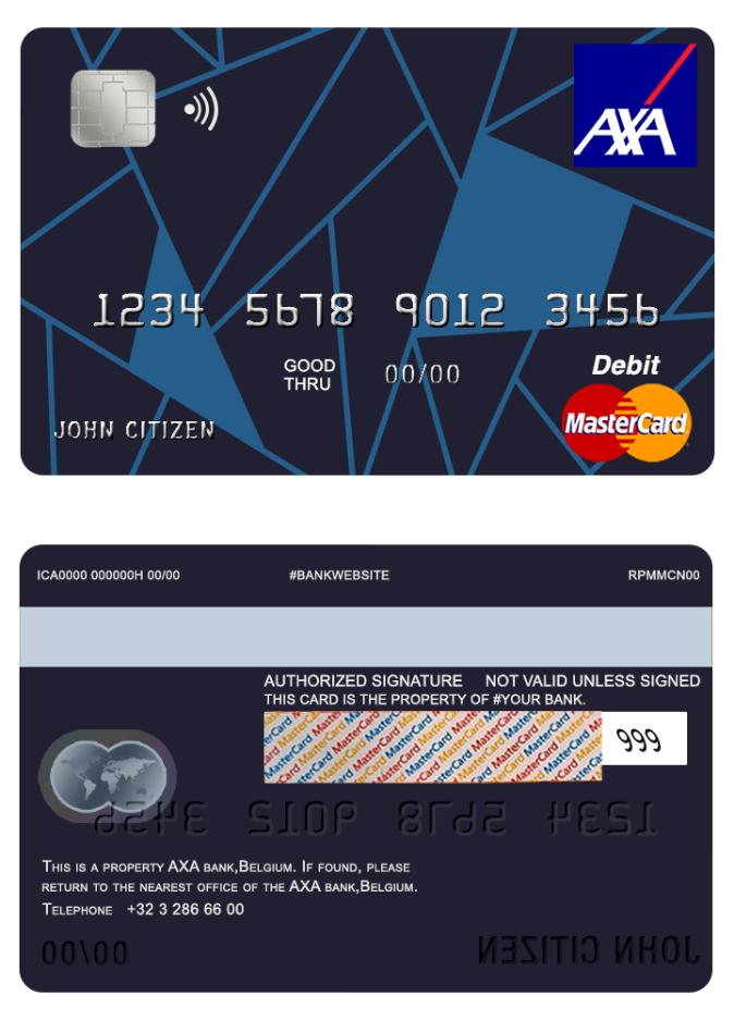 Belgium AXA master card